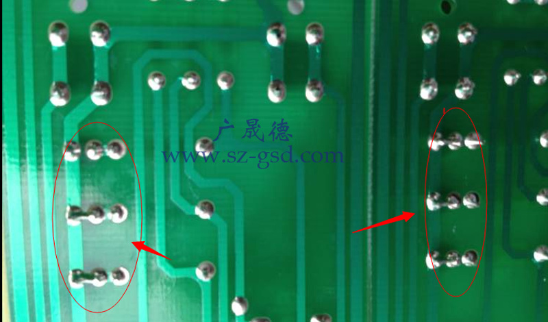 PCB板波峰焊短路连锡原因